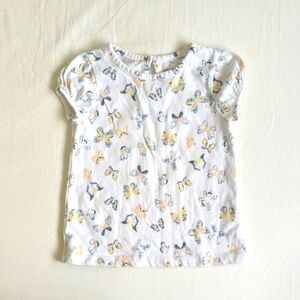 joe fresh butterfly print short sleeve top 18-24 months baby girl